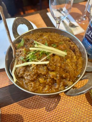 Began ka bartha (north indian dish with aubergine, tomatoes and onions)  at InDheli in Bruehl