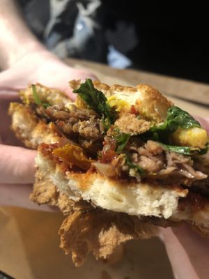 Beyond meat burger   at Burger Market in Budapest