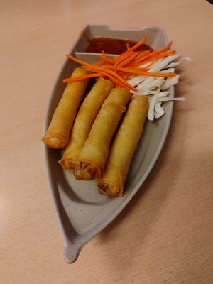 Lady finger rolls at Madame K's Vegan- CBD in Melbourne
