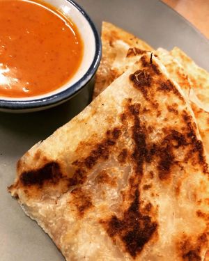 Roti w Peanut Sauce  at Madame K's Vegan- CBD in Melbourne