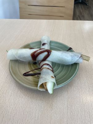 Duck pancakes  at Madame K's Vegan- CBD in Melbourne