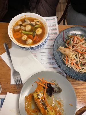 Tom yum soup   at Madame K's Vegan- CBD in Melbourne