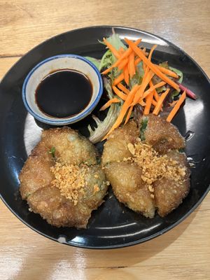 Chive cake   at Madame K's Vegan- CBD in Melbourne