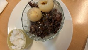 Black rice pudding    at Madame K's Vegan- CBD in Melbourne