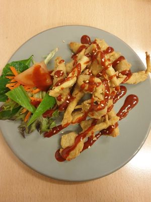 Hot crispy chikn $12.90 at Madame K's Vegan- CBD in Melbourne