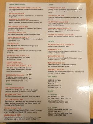 Menu July 2024 at Madame K's Vegan- CBD in Melbourne