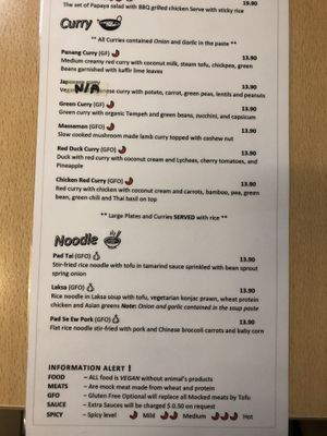 Menu 4 - 18Feb20 at Madame K's Vegan- CBD in Melbourne