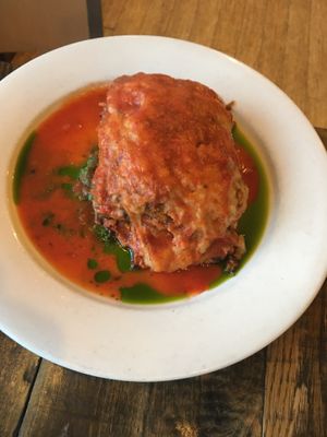 Lasagna at Red Lentil in Watertown