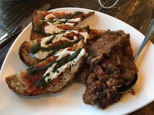 Crostini at Red Lentil in Watertown
