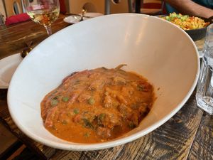 Vegan ravioli special at Red Lentil in Watertown