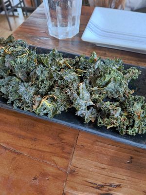 Kale chips at Red Lentil in Watertown