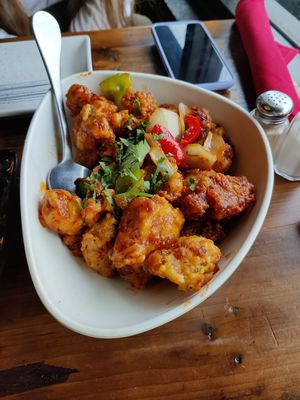 Gobi Manchurian (cauliflower) at Red Lentil in Watertown