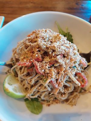 Thai noodle salad at Red Lentil in Watertown