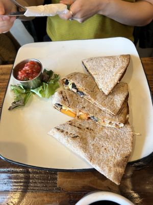 Artichoke quesadilla   at Red Lentil in Watertown