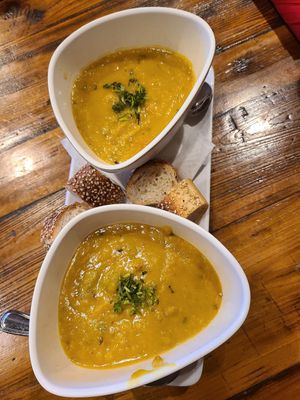 Lentil soup yummy at Red Lentil in Watertown