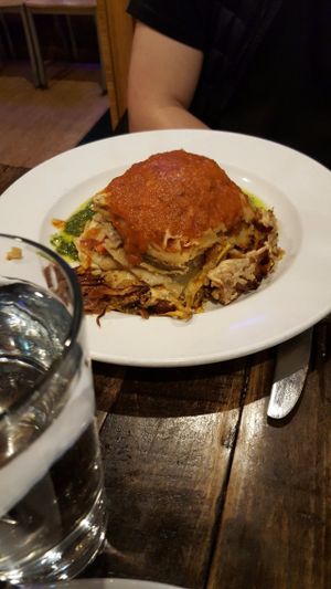 Nutty Lasagna at Red Lentil in Watertown