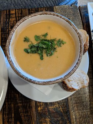 This turnip soup at Red Lentil is fantastic at Red Lentil in Watertown