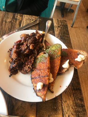 Eggplant App. SO GOOD! at Red Lentil in Watertown