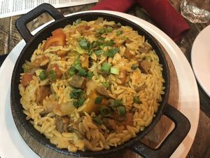 Rice and veggies  at Red Lentil in Watertown