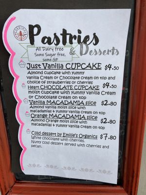 Yummy desserts at The Cardinal Herbs Teas and Spices in Honokaa