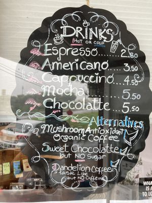 Coffee drinks at The Cardinal Herbs Teas and Spices in Honokaa