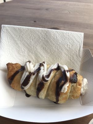 Cannoli. It was more like a puff pastry with cream filling..still good so get it with breakfast! at The Cardinal Herbs Teas and Spices in Honokaa