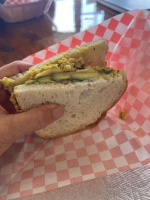 Tofu scramble sandwich   at The Cardinal Herbs Teas and Spices in Honokaa