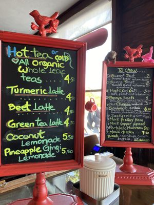 Tea, coffee, sandwiches, sweets, herbs at The Cardinal Herbs Teas and Spices in Honokaa