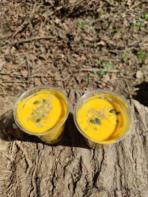 Pumpkin soup at La Nòmada in Olot