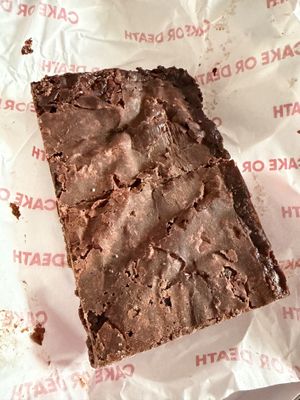 Chocolate sea salt brownie x2  at Cake or Death in Exeter