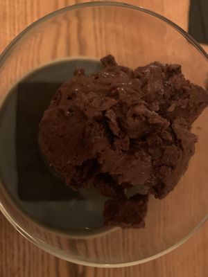 Chocolate ice cream  at The Black Bull in Cornhill-on-tweed