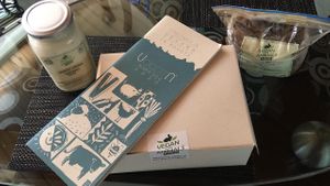 Some of their products / Algunos de sus productos at Vegan For The Animals Food in Bogota