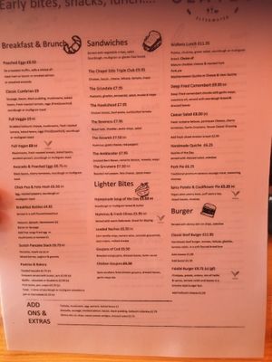 Menu at Slates in Ambleside