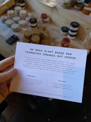 Plant-based cheese at Palace Culture in London
