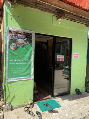 The entrance  at B-Belle's Vegetarian Cuisine in El Nido