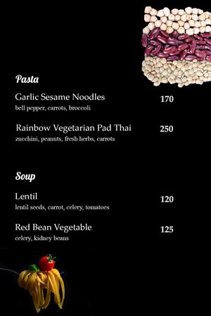 Menu for B-Belle's Vegetarian Cuisine Page 2 at B-Belle's Vegetarian Cuisine in El Nido