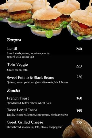 Menu for B-Belle's Vegetarian Cuisine Page 3 at B-Belle's Vegetarian Cuisine in El Nido