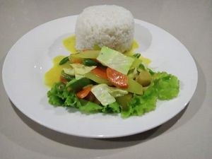 Vegetable Curry meal at B-Belle's Vegetarian Cuisine in El Nido