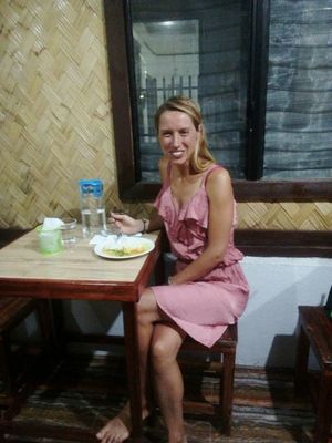 a beautiful lady who come and eat her dinner to our restaurant thank you😇😇😇 at B-Belle's Vegetarian Cuisine in El Nido