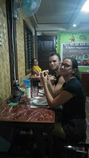 Best vege burger in the universe...Awesome friendly staff and great service ...Thanks guys! ..Jess & Dan.. Australia.- at B-Belle's Vegetarian Cuisine in El Nido