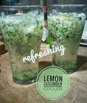 Try our new refreshing Lemon  Cucumber Cooler! at B-Belle's Vegetarian Cuisine in El Nido