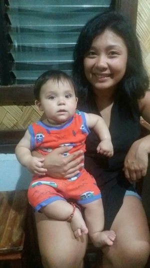 Hello cute little boy from Canada at B-Belle's Vegetarian Cuisine in El Nido
