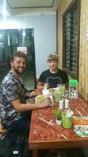 They loved our vegetable curry,pad thai with our very own  refreshing lemon cucumber cooler😘 at B-Belle's Vegetarian Cuisine in El Nido