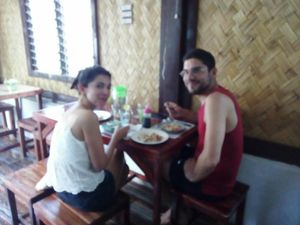 Guests from Canada  had pancake and oriental fried rice for lunch😘 at B-Belle's Vegetarian Cuisine in El Nido