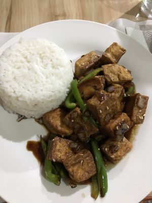 Teriyaki tofu  at B-Belle's Vegetarian Cuisine in El Nido