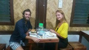 Lentil burger and eggplant burrito perfect choice for lunch👍Thanks for choosing oue cuisine💛 at B-Belle's Vegetarian Cuisine in El Nido