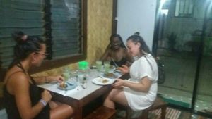 Enjoying the food at bbelles vegetarian cuisine,thank you for dining with us😘 at B-Belle's Vegetarian Cuisine in El Nido