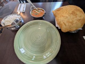 Bread was not included in business lunch at Hari Moksh in Berlin