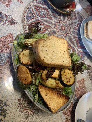 Gf roasted vegetable salad  at Leila's Kitchen in Hebden Bridge