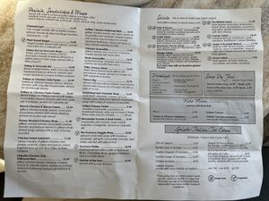 The V stands for Vegetarian, but some of the options can be easily modified.  at The Southern Grind in Orange Beach